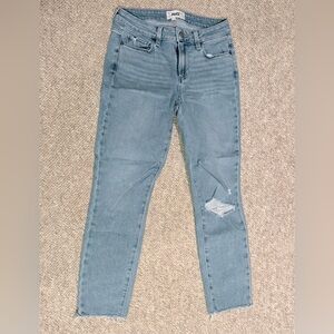 PAIGE Kylie crop Light Blue Distressed Jeans